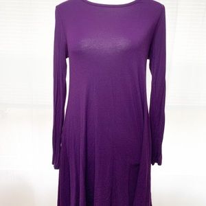 Cherish open back tunic top plum purple